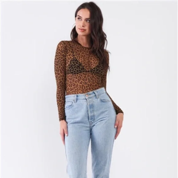 Leopard Print Bodysuit - Picture 2 of 7